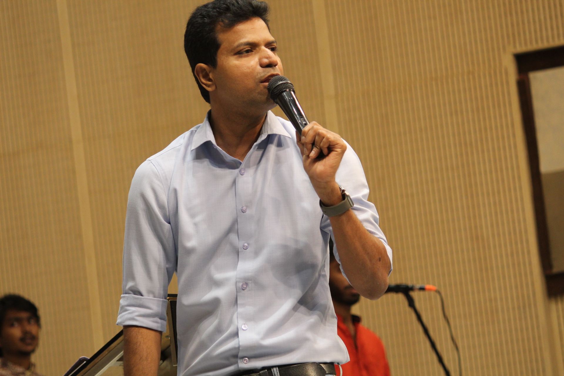 David Sudher preaching at a ministry gathering
